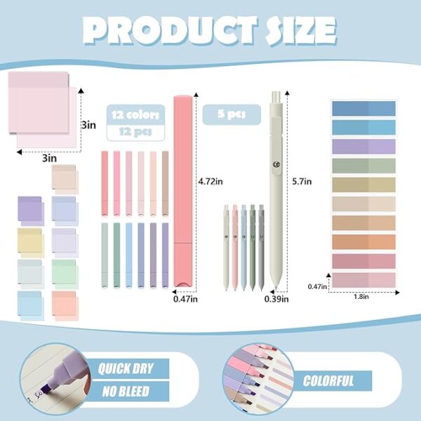 Jutom 39 Pcs Aesthetic Book Annotation Kit - Image 5