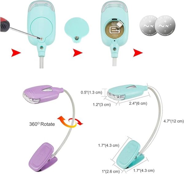 3 pack book light size