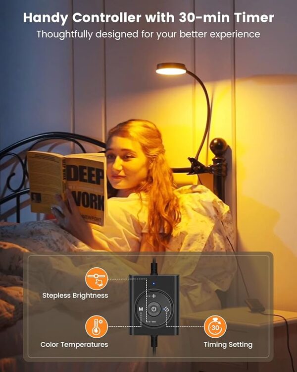 Glocusent 5W clip on light brightness timer