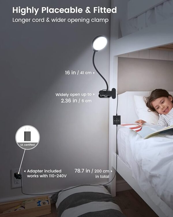 Glocusent 5W clip on light brightness use