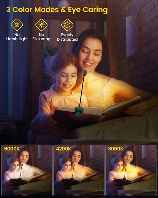 Glocusent mini book light modes
