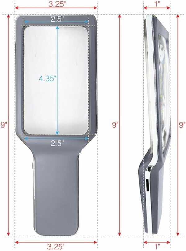 MagniPros magnifying glass dimensions