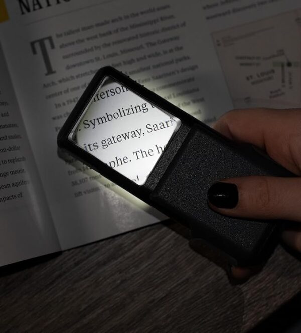 MiniBrite magnifier use in text