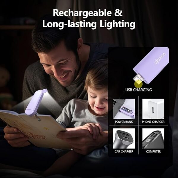 VAVOFO - USB rechargeable book light charging