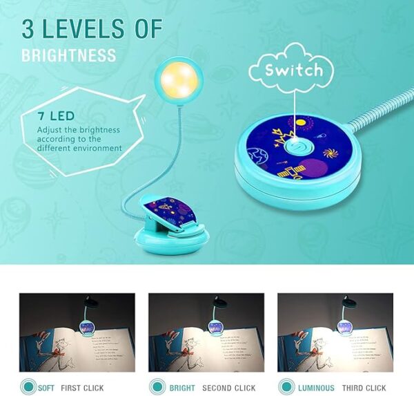 Vekkia cute book light brightness