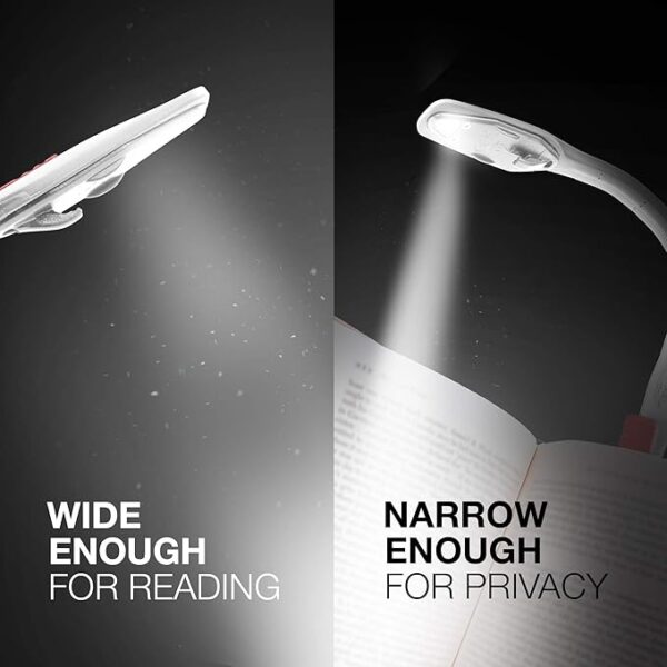 clip on book light feature
