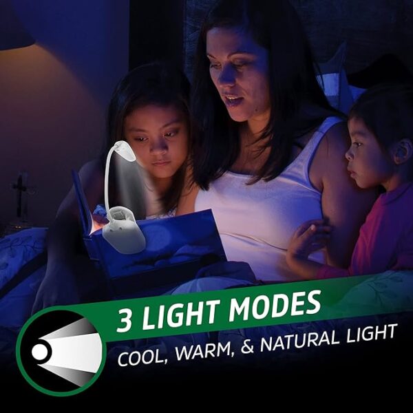 energizer rechargeable LED book light modes