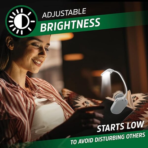energizer rechargeable LED book light brightness
