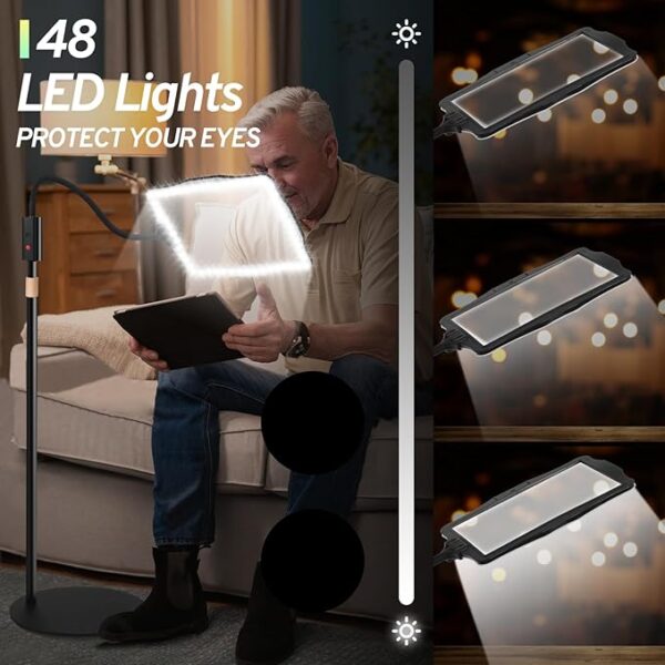 floor magnifying glass led lights