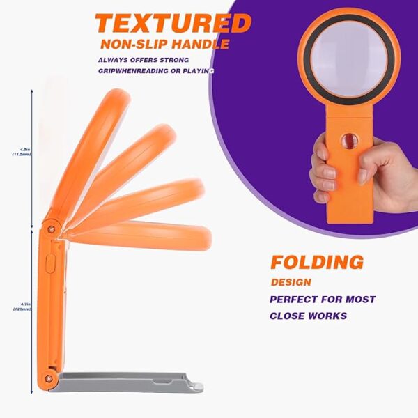 foldable handheld magnifying glass design