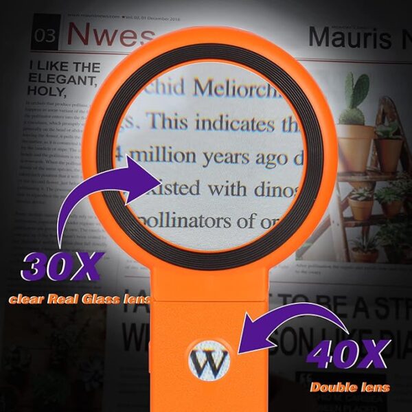 foldable handheld magnifying glass lens