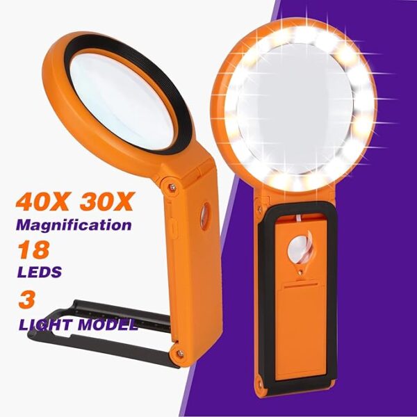 foldable handheld magnifying glass magnification