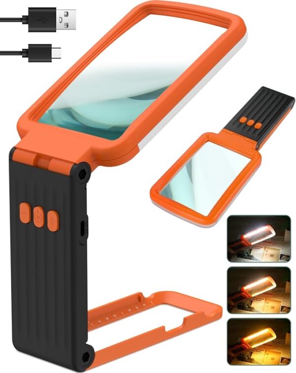 handheld real glass magnifier
