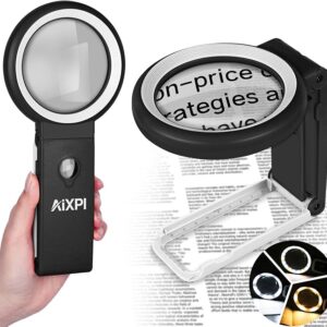 large lighted magnifying glass