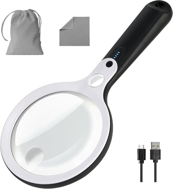 magnifying glass with light details