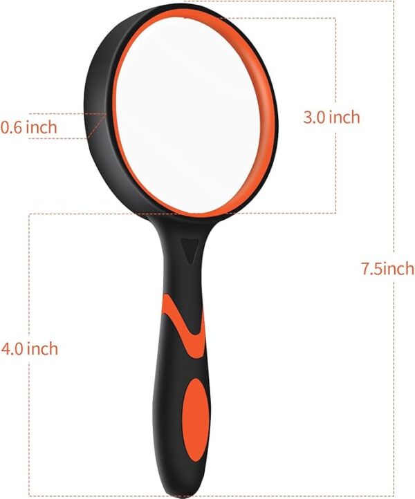 rubber reading magnifier dimensions