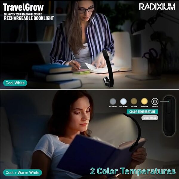 slim rechargeable book light temperature