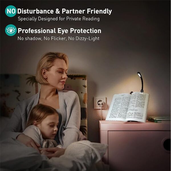 slim rechargeable book light use