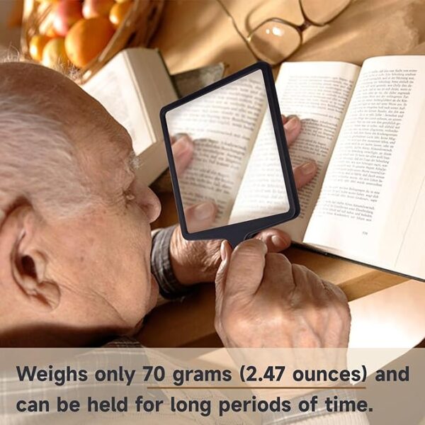 square handheld magnifying glass weight