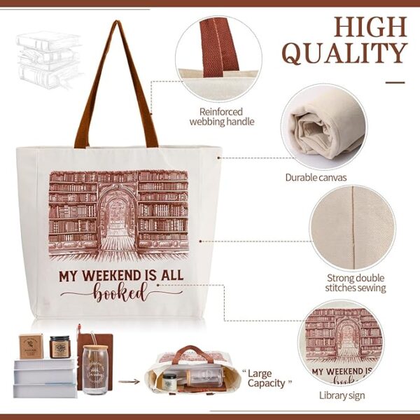 book lover gift set tote bag