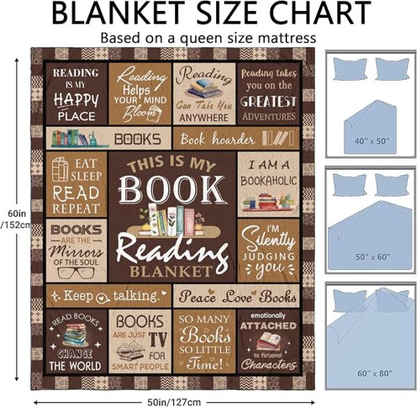book reading blanket size