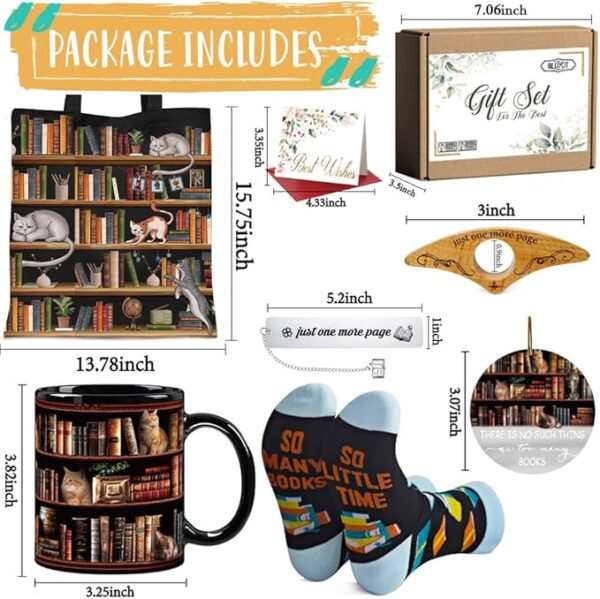 gift set for book lovers item sizes
