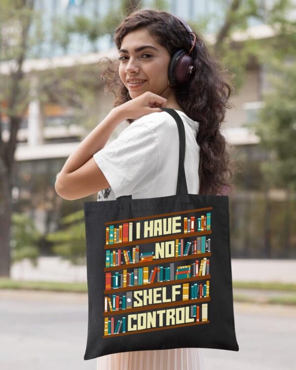 canvas bag on shoulder