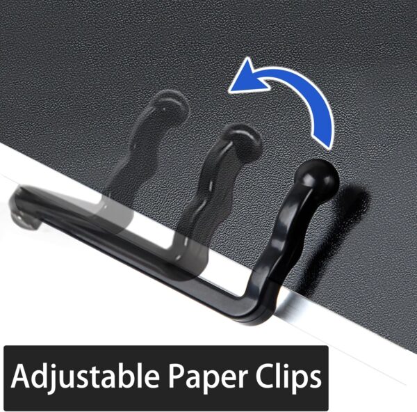 ergonomic adjustable book stand paper clip