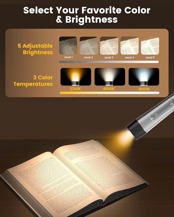 glocusent ergonomic reading light brightness