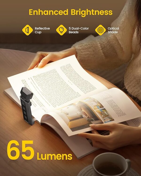 glocusent extendable book light brightness
