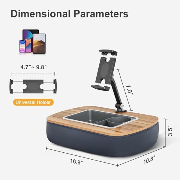 pillow stand with snack bowl measurement