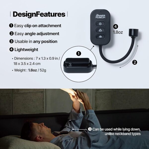 clip-on book light feature