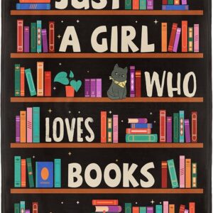 just a girl who loves books blanket