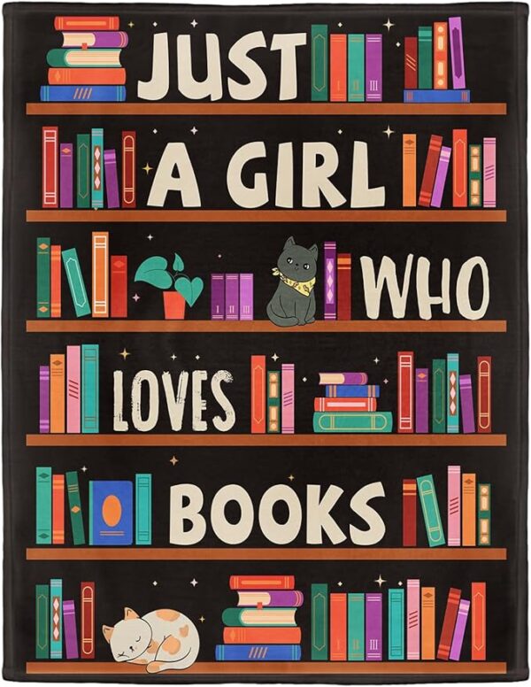 just a girl who loves books blanket