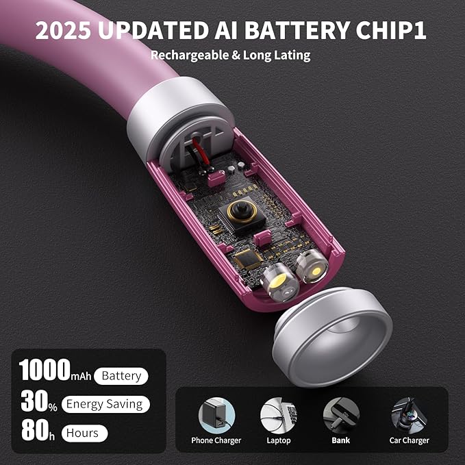 pink neck reading light battery