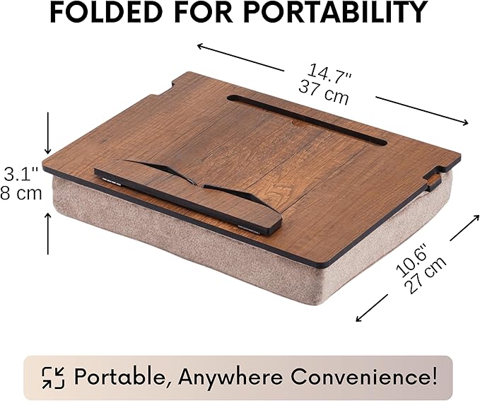 book holder with storage measurement
