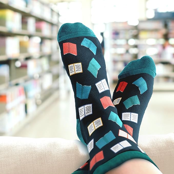 funny reading socks design
