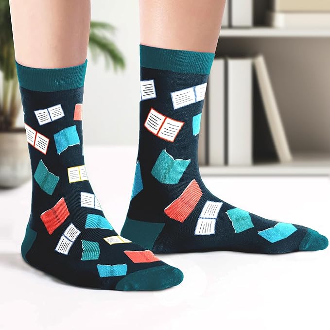 funny reading socks when worn