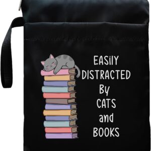 funny cat & books book sleeve