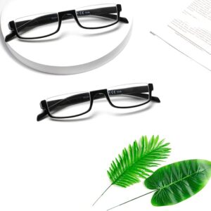 half frame reading glass flatlay